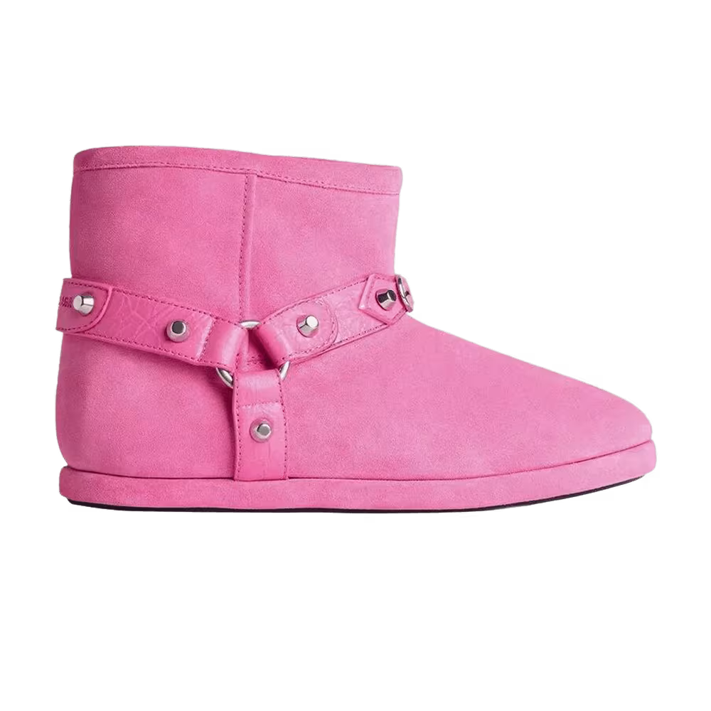 Balenciaga Women's Alaska Soft Bootie Dark Pink Silver