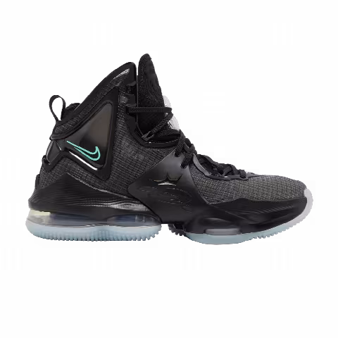 Nike LeBron 19 GS 'Black Green Glow'