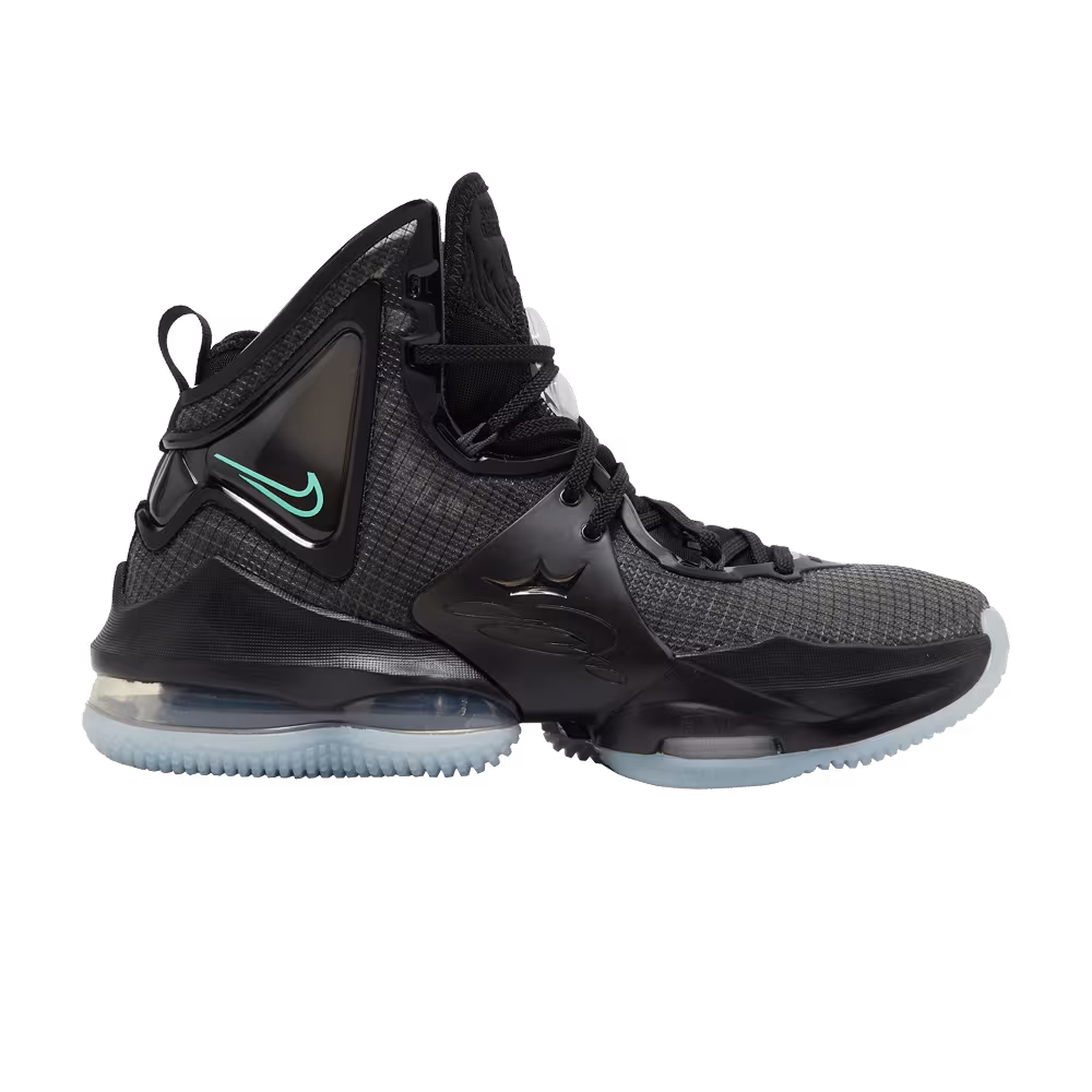 Nike LeBron 19 GS Black Green Glow
