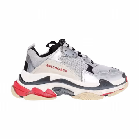 Balenciaga Wmns Triple S Sneaker 'Silver Black Red'