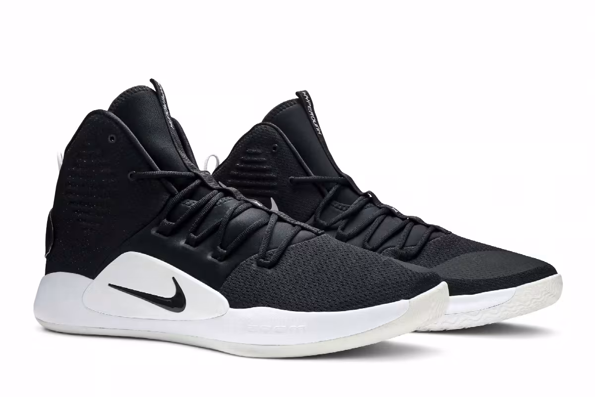 Nike Hyperdunk X TB Black White, view 9