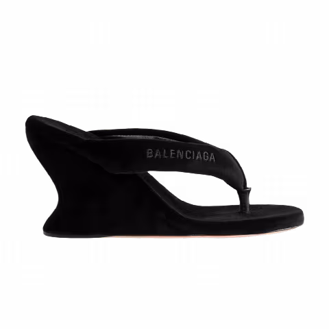 Balenciaga Wmns Gaeta Wedge Thong Sandal 'Black'
