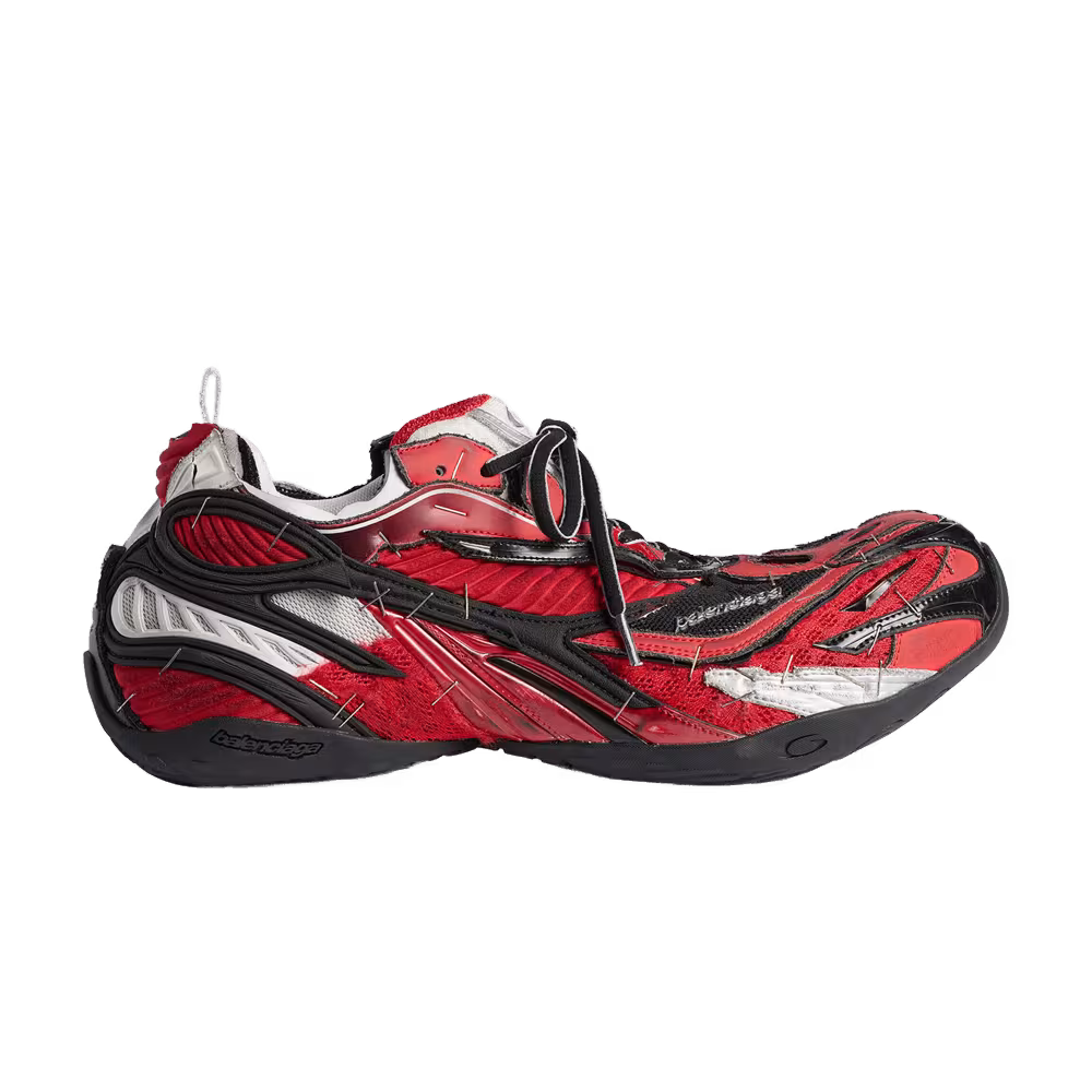 Balenciaga Soleless Sneakers Red Black Silver