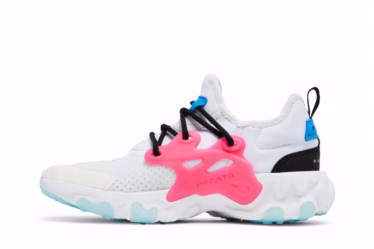 Nike React Presto GS White Hyper Pink, view 4
