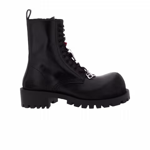 Balenciaga Hummer Lace-Up Boot 'Black Leather'