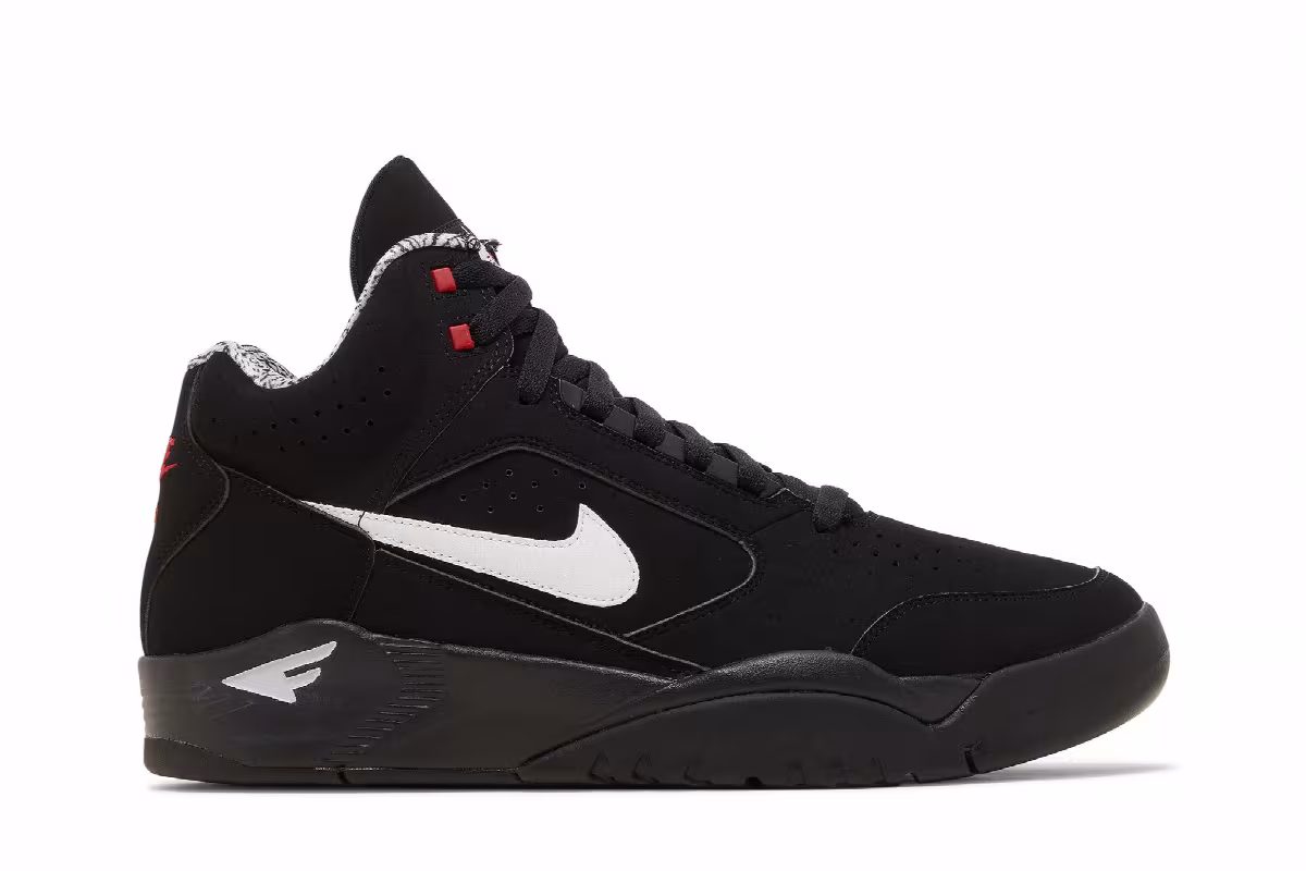 Nike Air Flight Lite Mid Black White, view 2