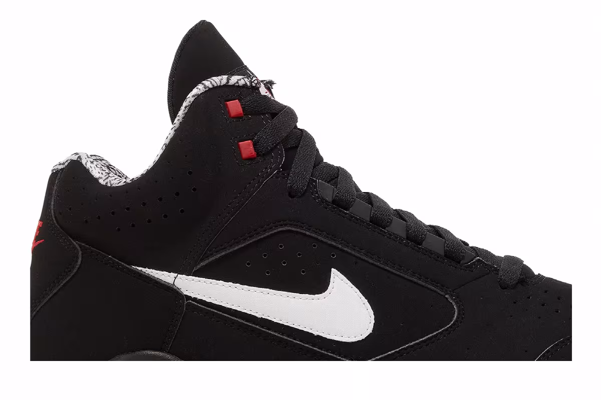 Nike Air Flight Lite Mid Black White, view 3