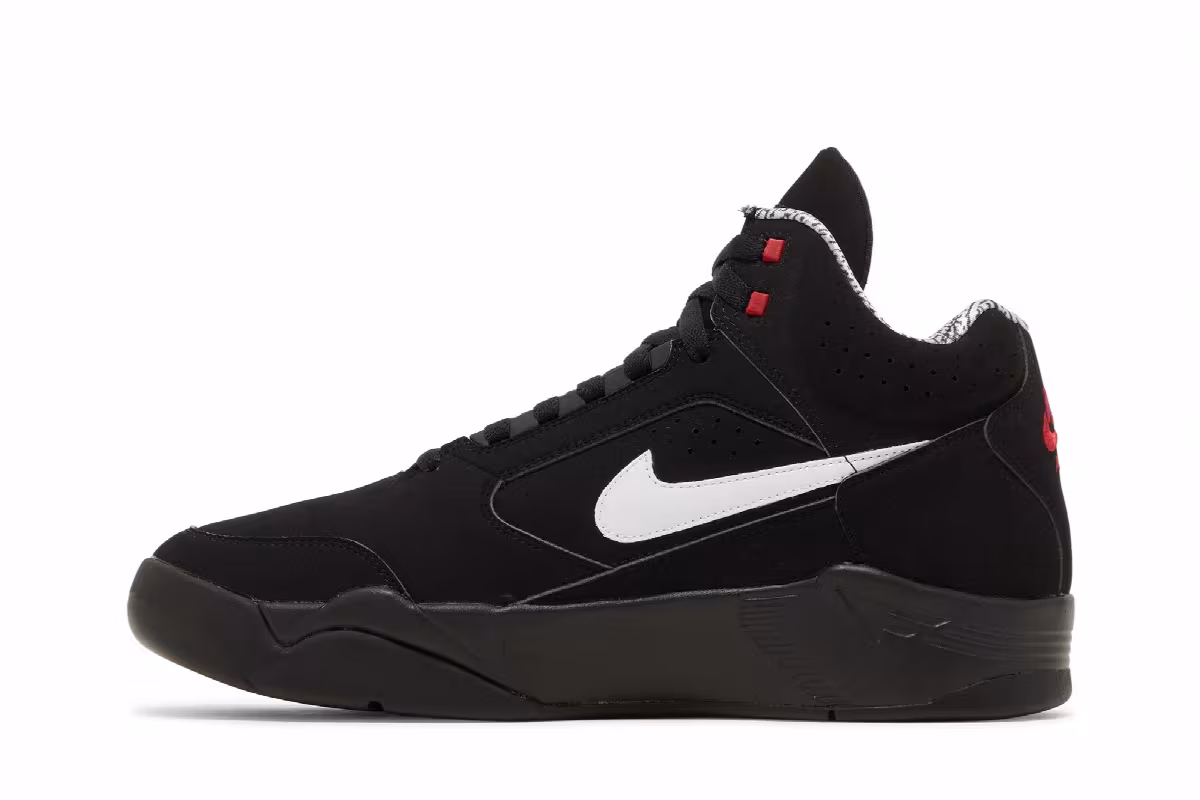 Nike Air Flight Lite Mid Black White, view 4