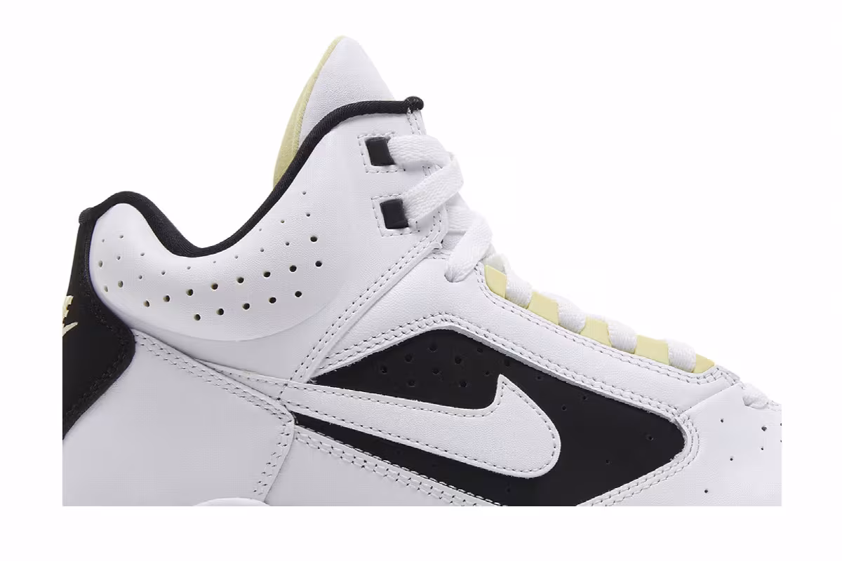 Nike Air Flight Lite Mid White Black Lemon, view 3