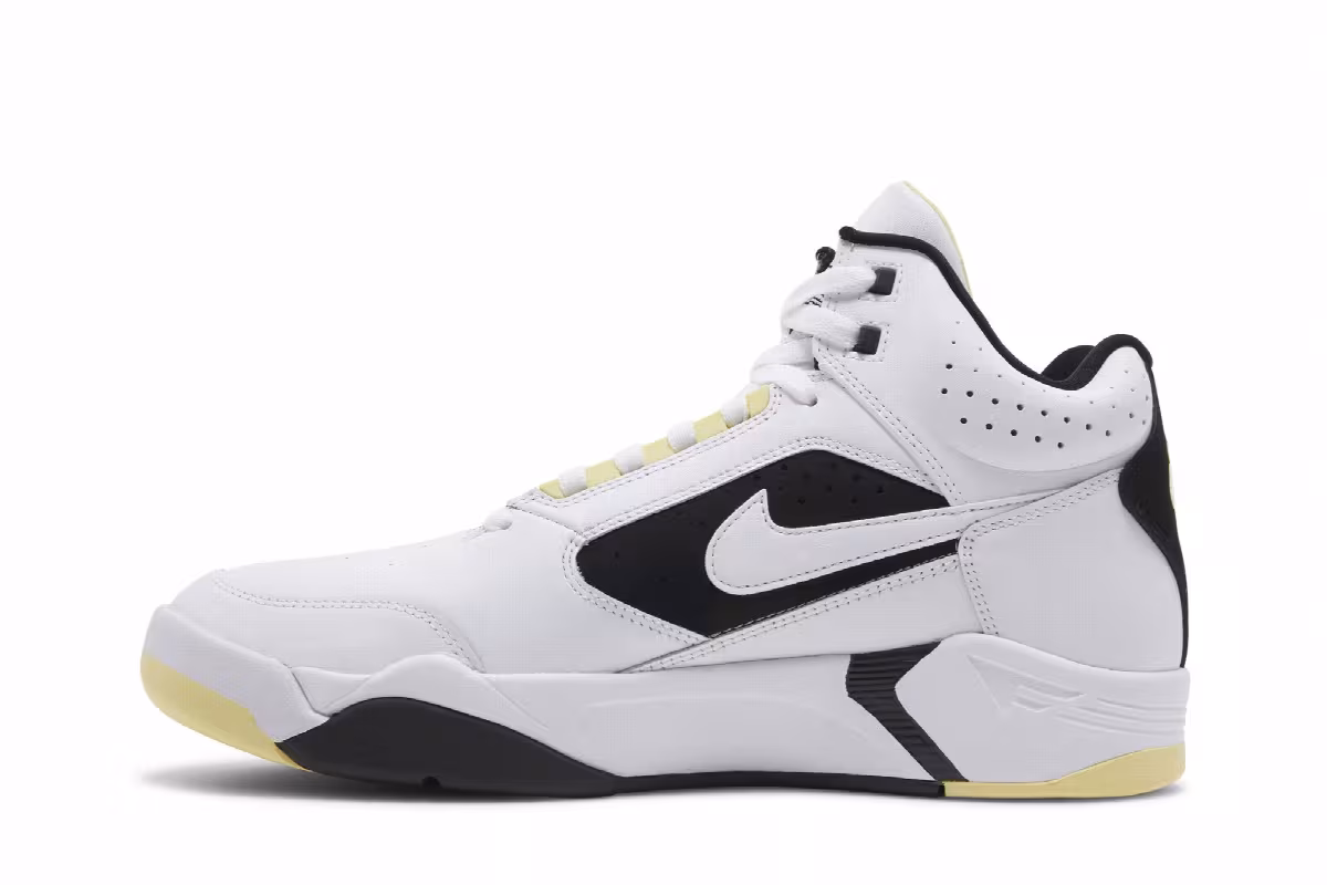 Nike Air Flight Lite Mid White Black Lemon, view 4