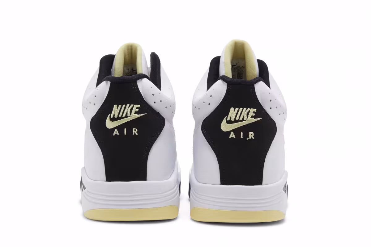 Nike Air Flight Lite Mid White Black Lemon, view 7