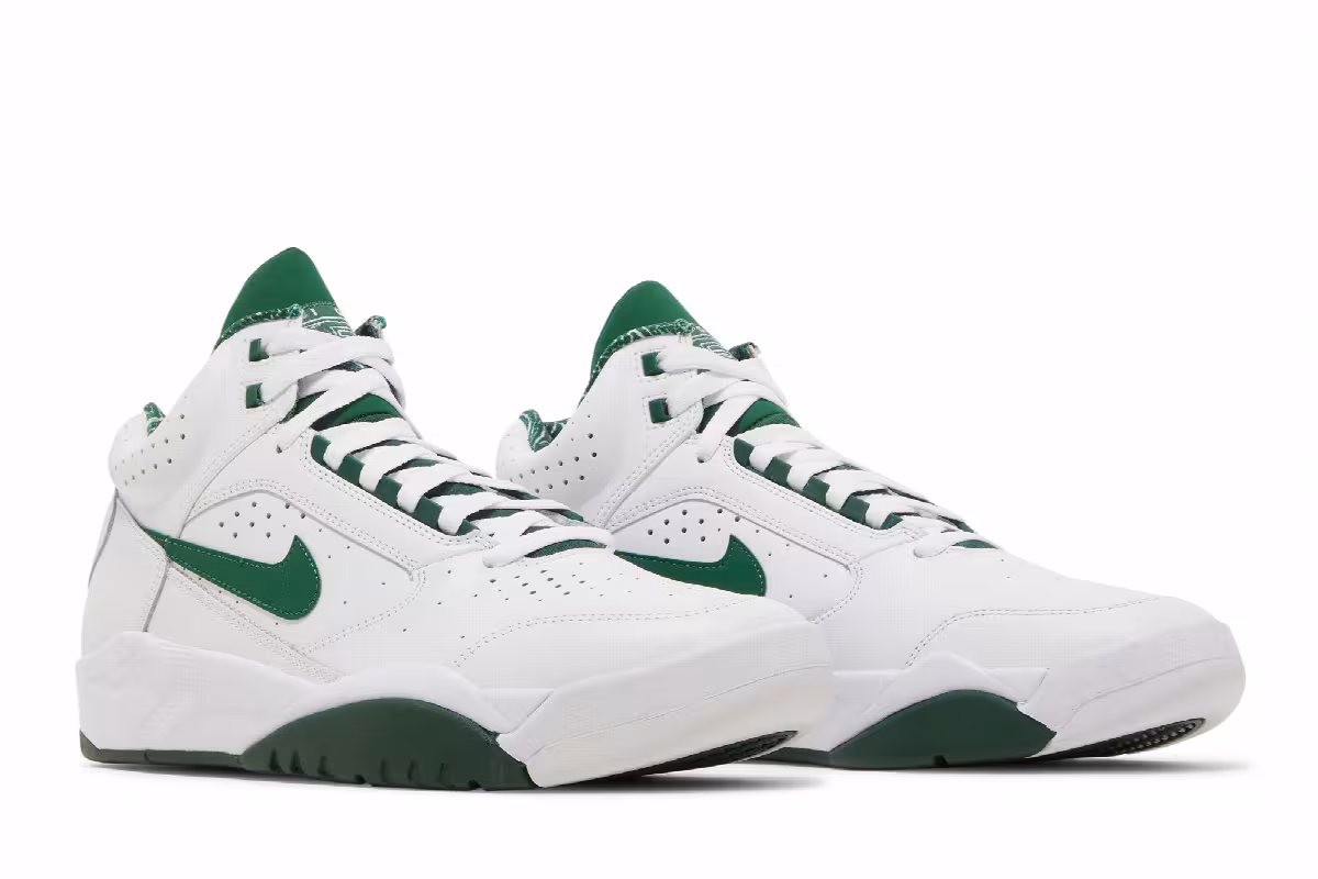 Nike Air Flight Lite Mid White Gorge Green, view 9