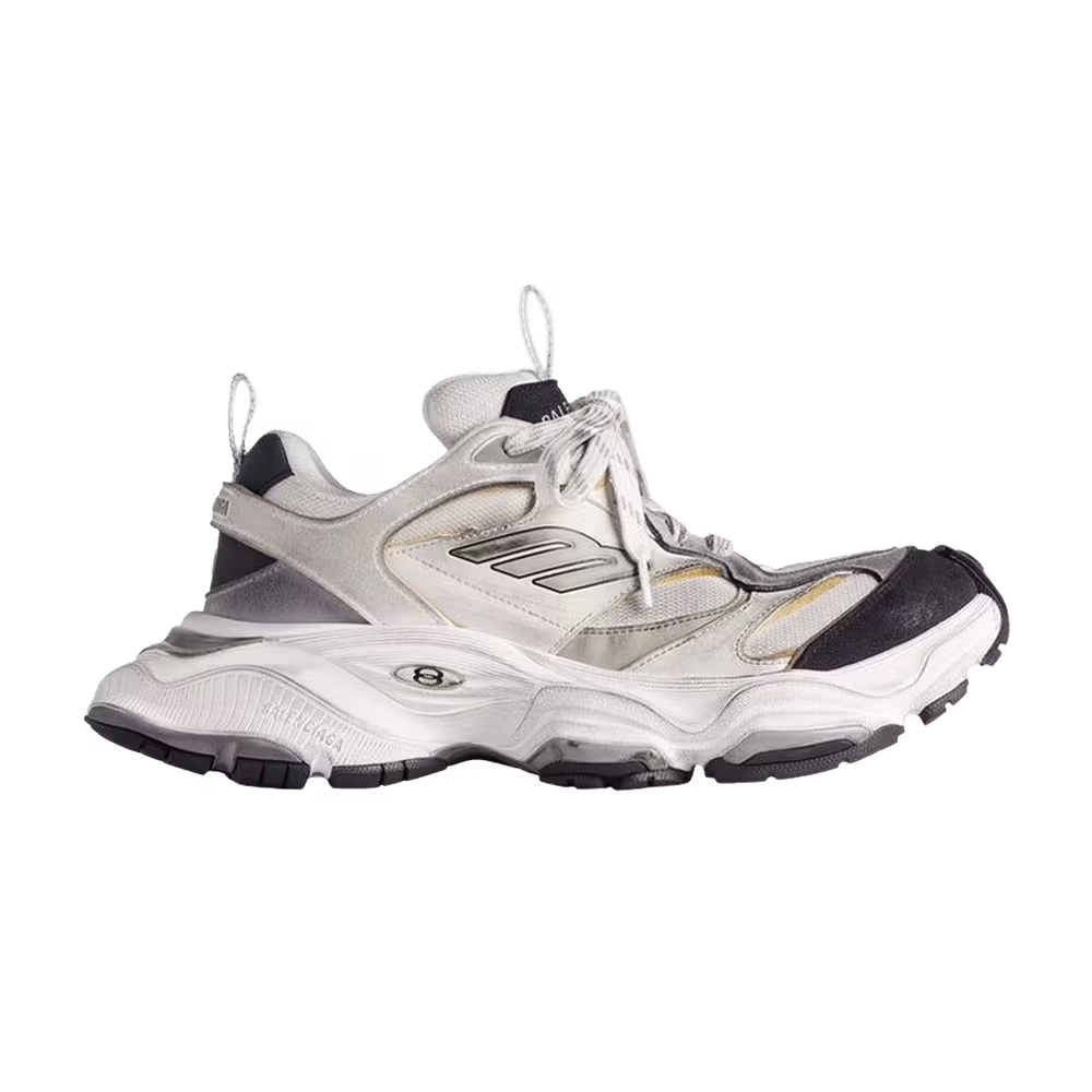 Balenciaga Women's Cargo Sneaker Worn-Out - White Grey
