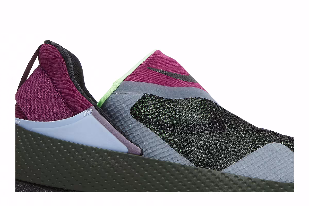 Nike GO FlyEase Black Lime Glow, view 3
