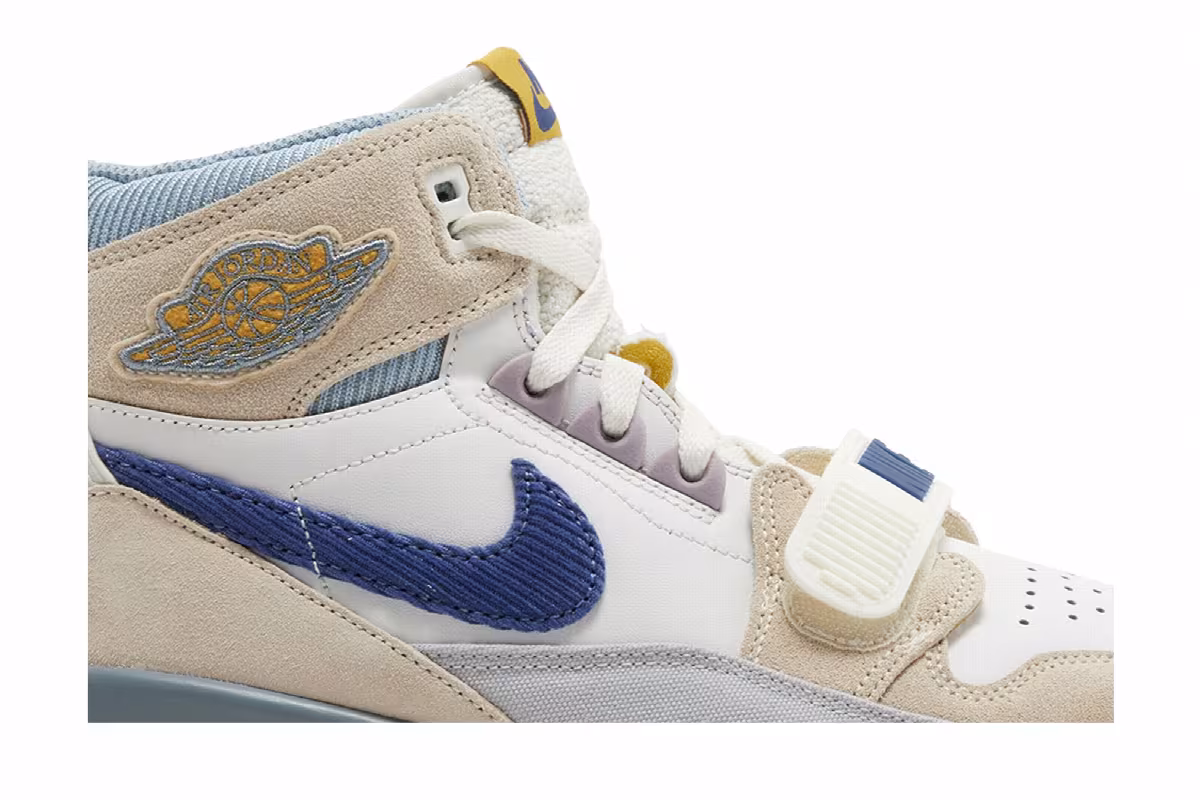 Air Jordan Legacy 312 Corduroy Swoosh - White Mystic Navy, view 3