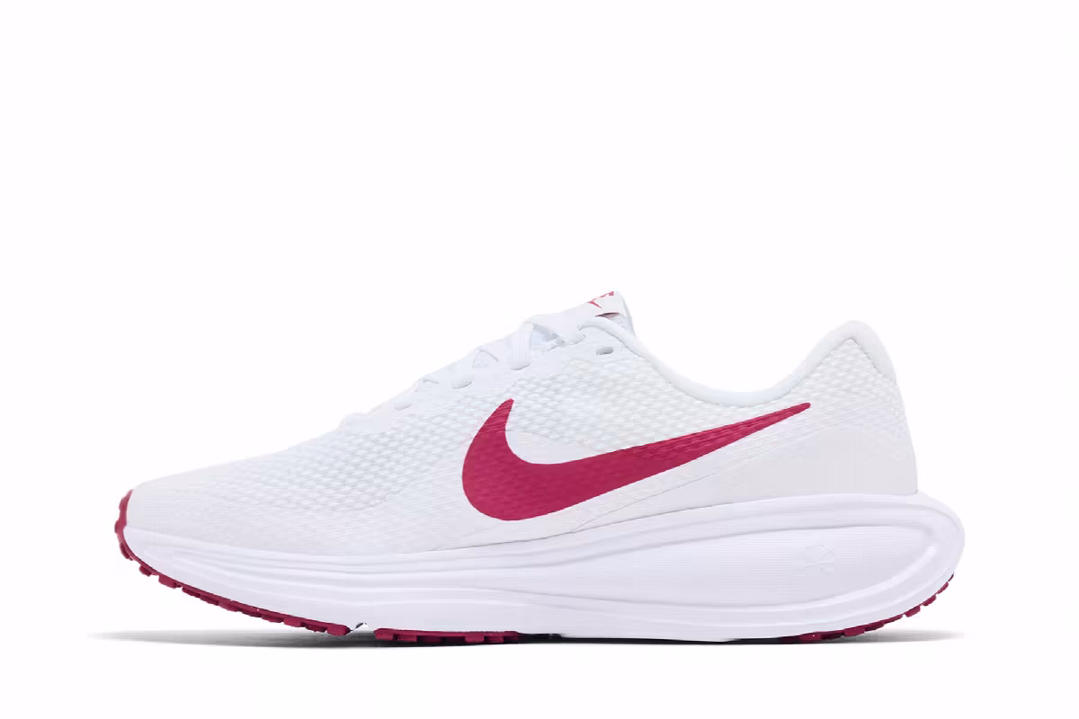 Nike Women's Revolution 8 White Sweet Beet, view 4
