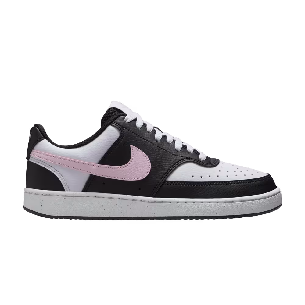 Nike Women's Court Vision Low Next Nature Black White Pink Foam