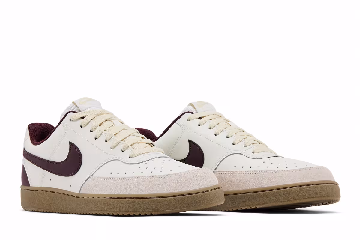 Nike Court Vision Low Sail Burgundy Crush, view 9