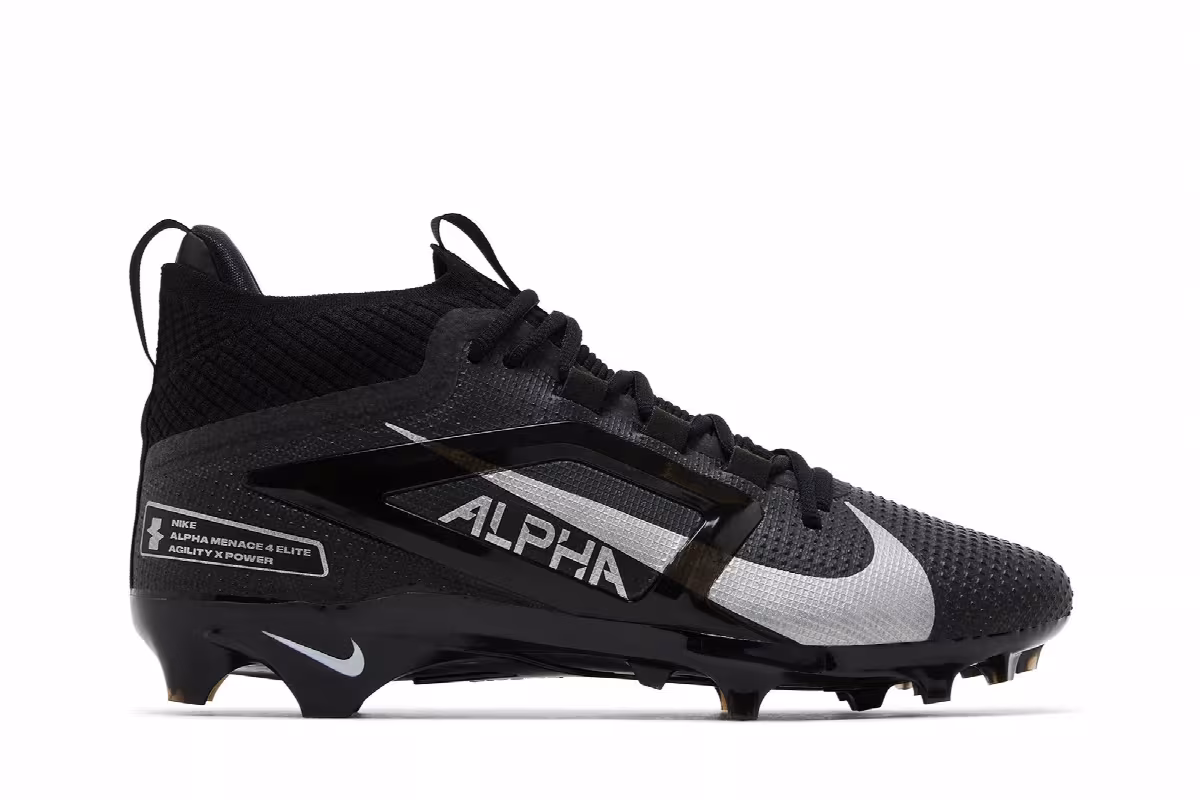 Nike Alpha Menace 4 Elite Black Metallic Silver, view 2