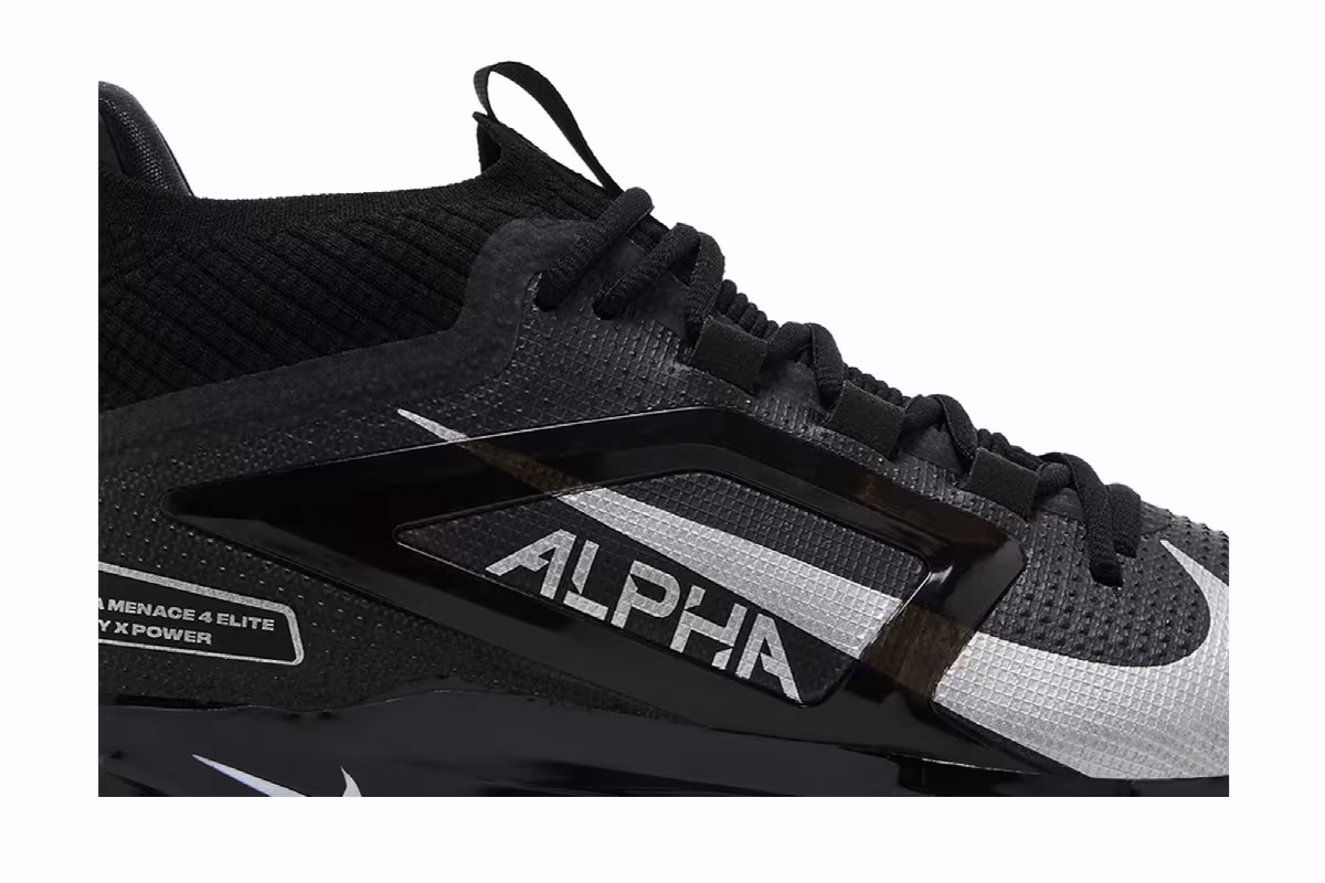 Nike Alpha Menace 4 Elite Black Metallic Silver, view 3