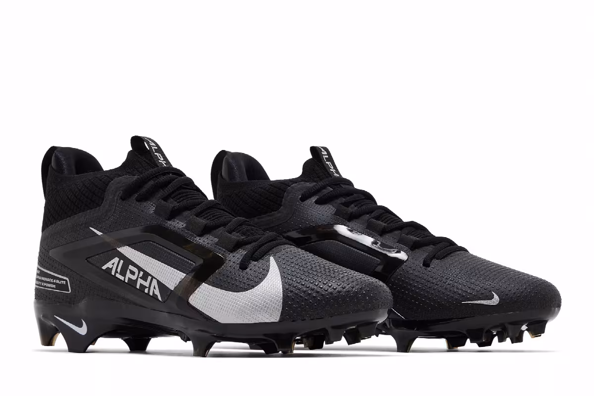Nike Alpha Menace 4 Elite Black Metallic Silver, view 9