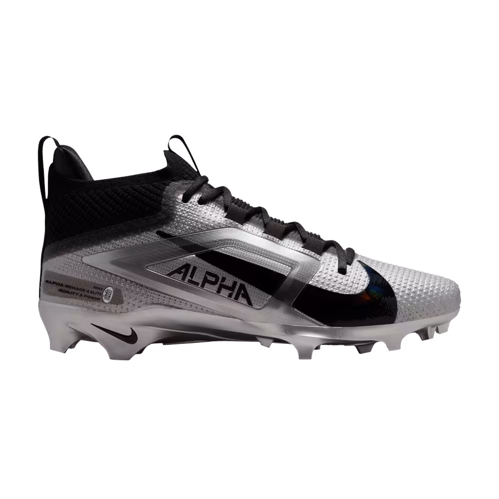 Saquon Barkley x Nike Alpha Menace 4 Elite Black Metallic Silver
