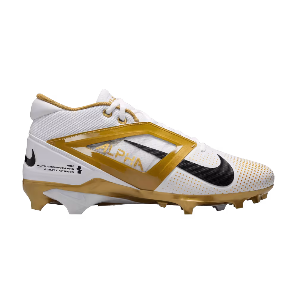 Nike Alpha Menace 4 Pro White Metallic Gold Black