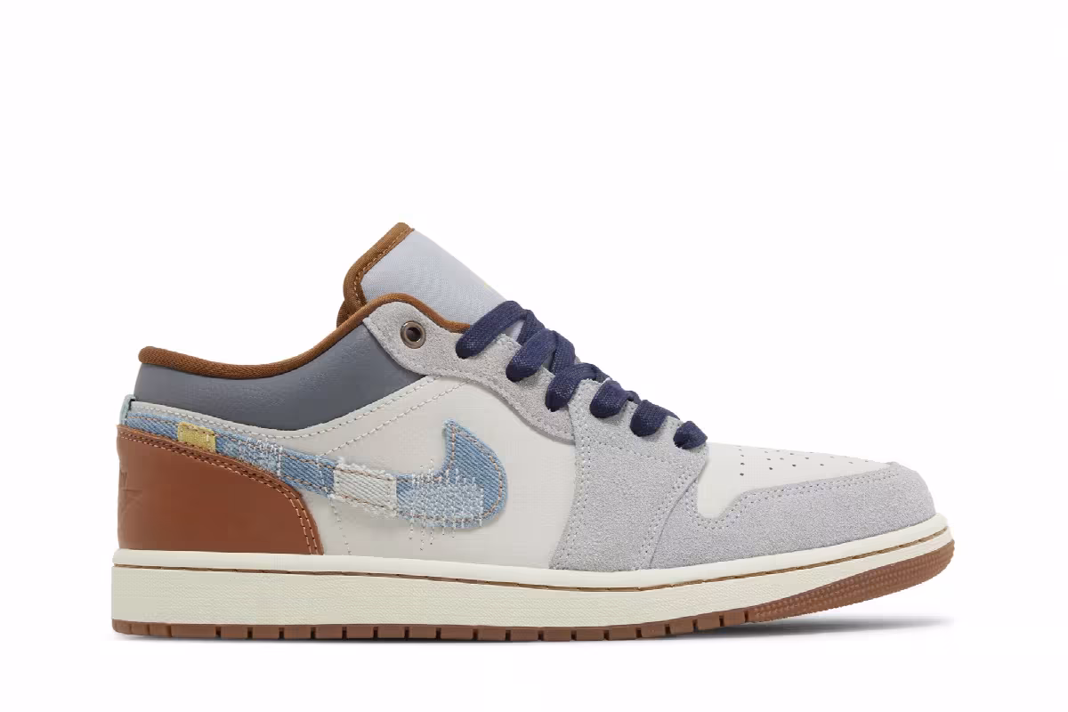 Air Jordan 1 Low SE Repaired Denim Swoosh, view 2