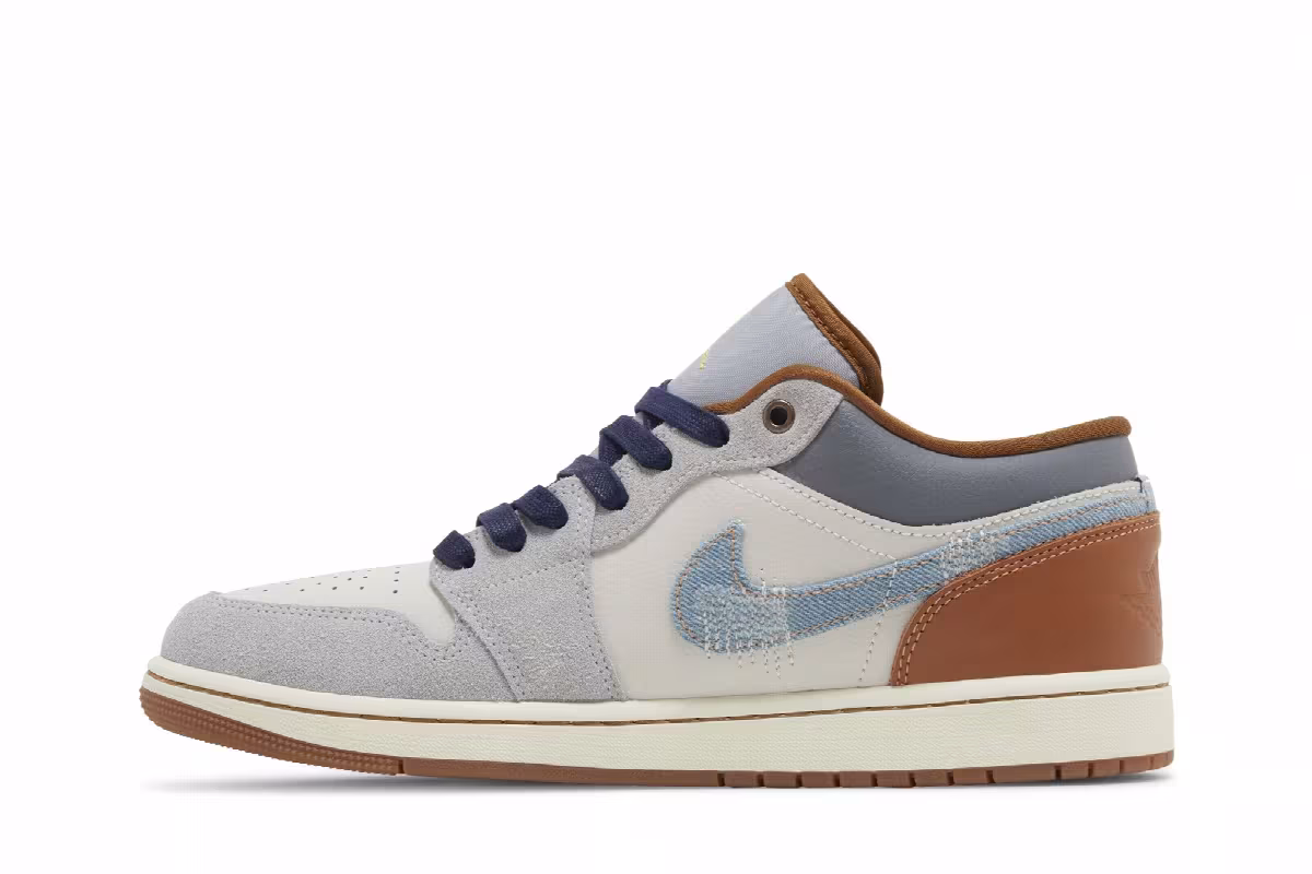 Air Jordan 1 Low SE Repaired Denim Swoosh, view 4