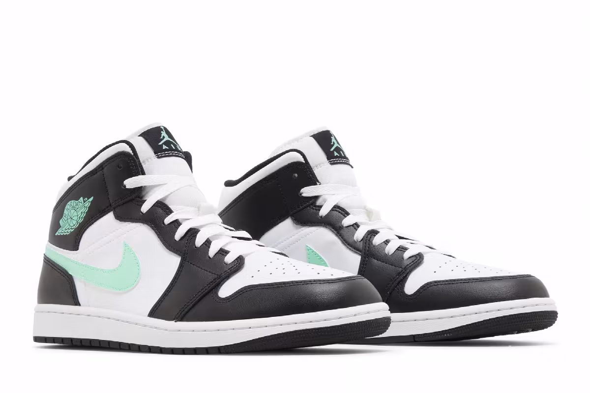 Air Jordan 1 Mid Green Glow, view 9
