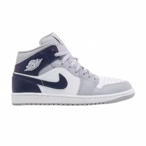 Air Jordan 1 Mid 'Wolf Grey Midnight Navy'