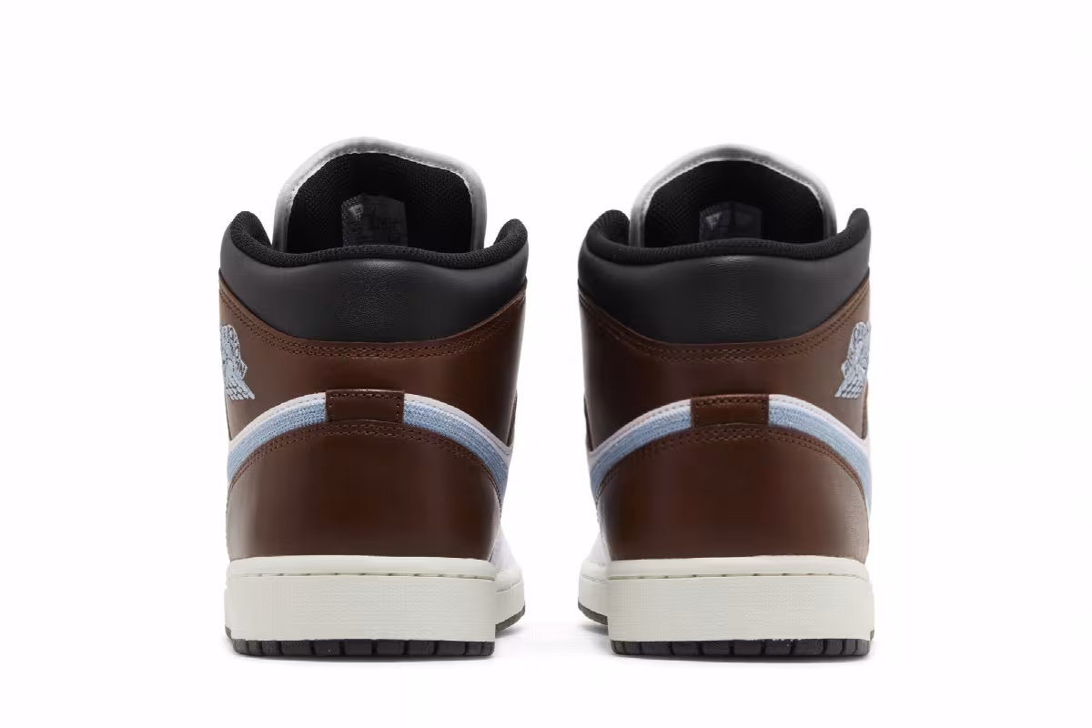 Air Jordan 1 Mid SE Brown Blue Grey, view 7