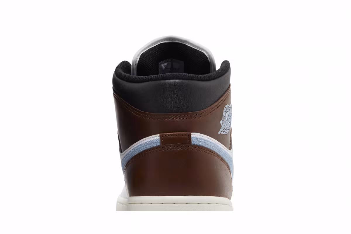 Air Jordan 1 Mid SE Brown Blue Grey, view 8