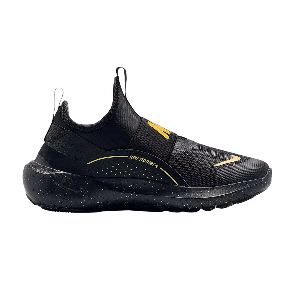 Nike Flex Runner 4 GS Black Metallic Gold