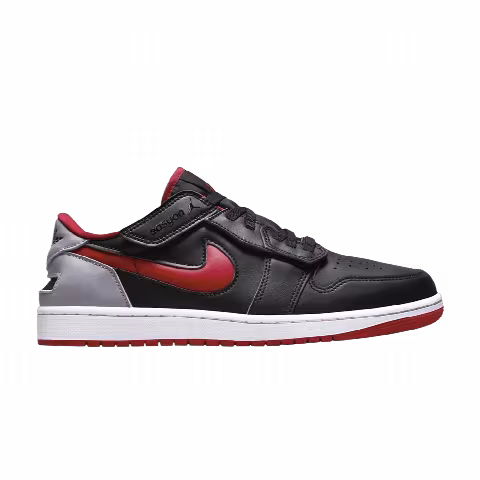 Air Jordan 1 Low FlyEase 'Black Cement Fire Red'