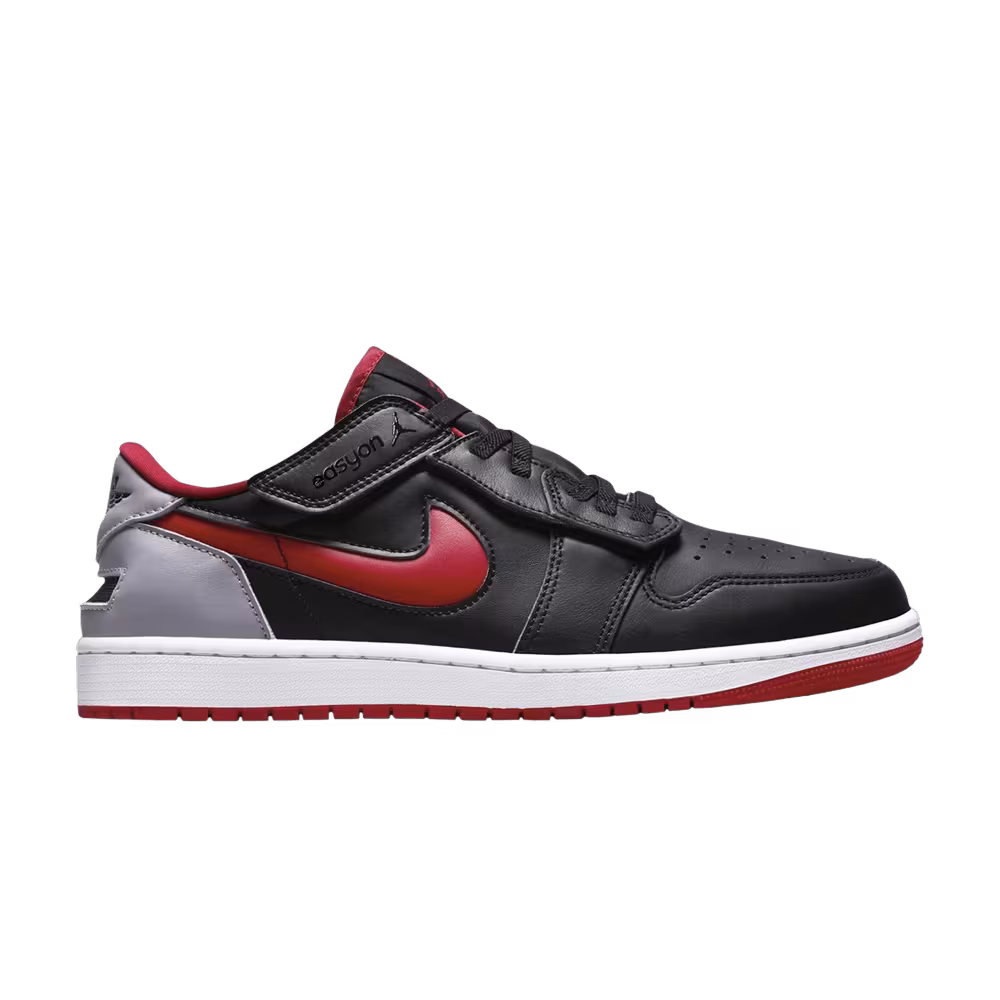 Air Jordan 1 Low FlyEase Black Cement Fire Red