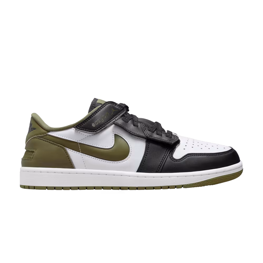 Air Jordan 1 Low FlyEase Black Toe Medium Olive