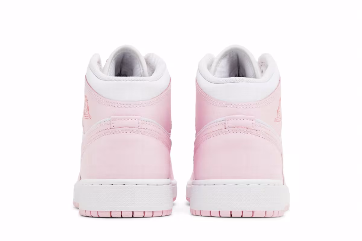 Air Jordan 1 Mid GS Pink Foam Fire Red, view 7