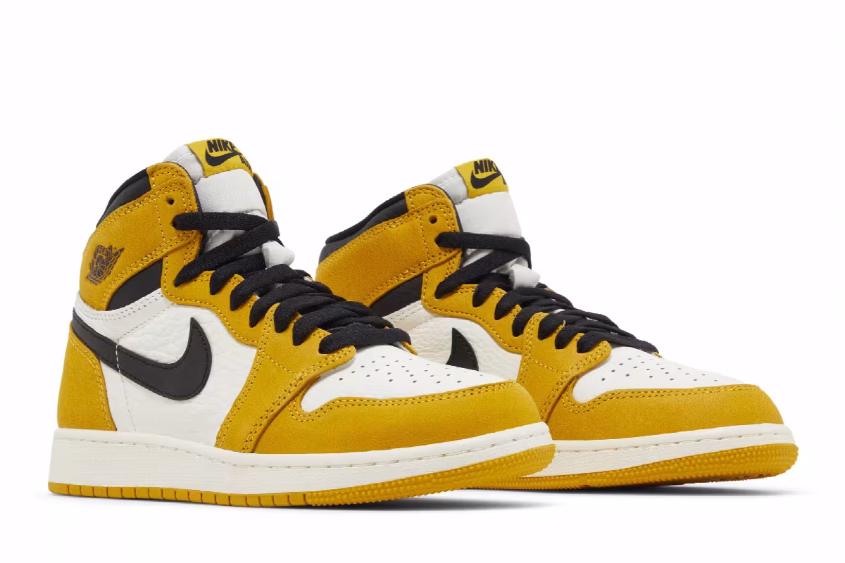 Air Jordan 1 High OG GS Yellow Ochre, view 9