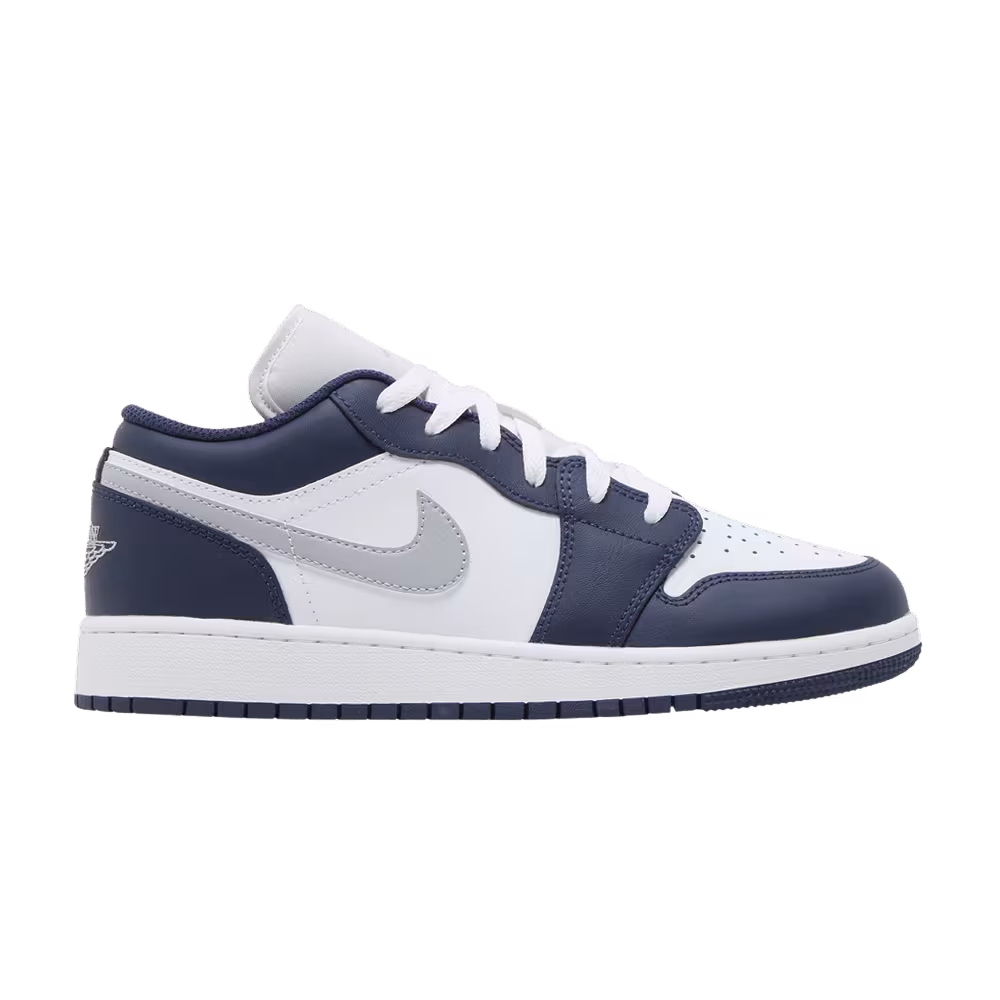 Air Jordan 1 Low GS Midnight Navy Wolf Grey