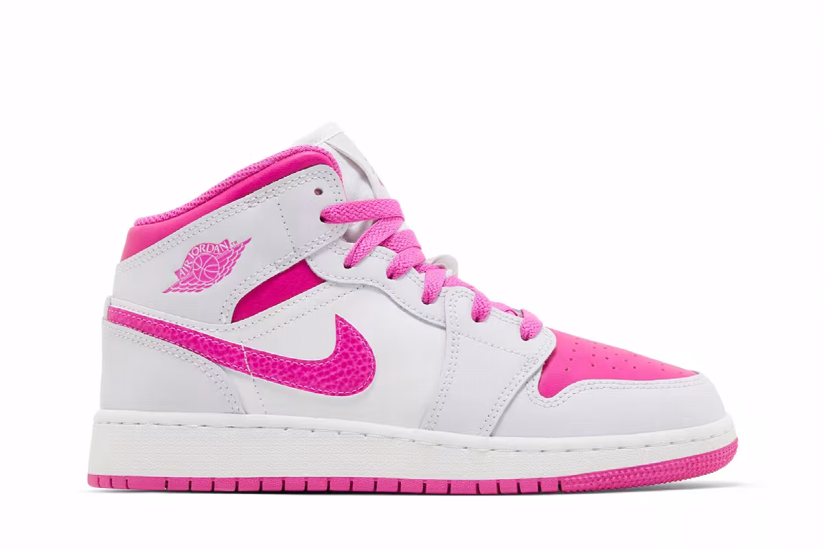 Air Jordan 1 Mid GS Fire Pink, view 2