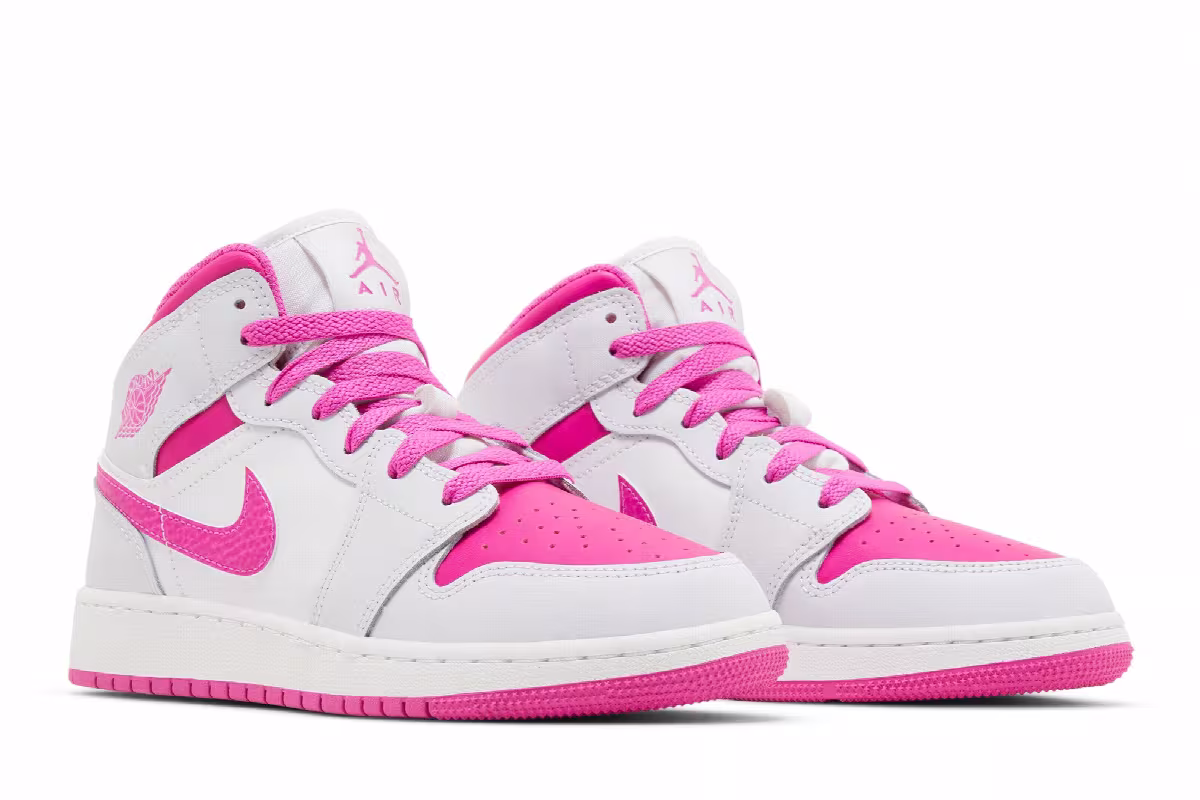 Air Jordan 1 Mid GS Fire Pink, view 9