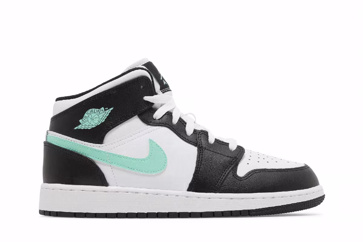 Air Jordan 1 Mid GS Green Glow, view 2