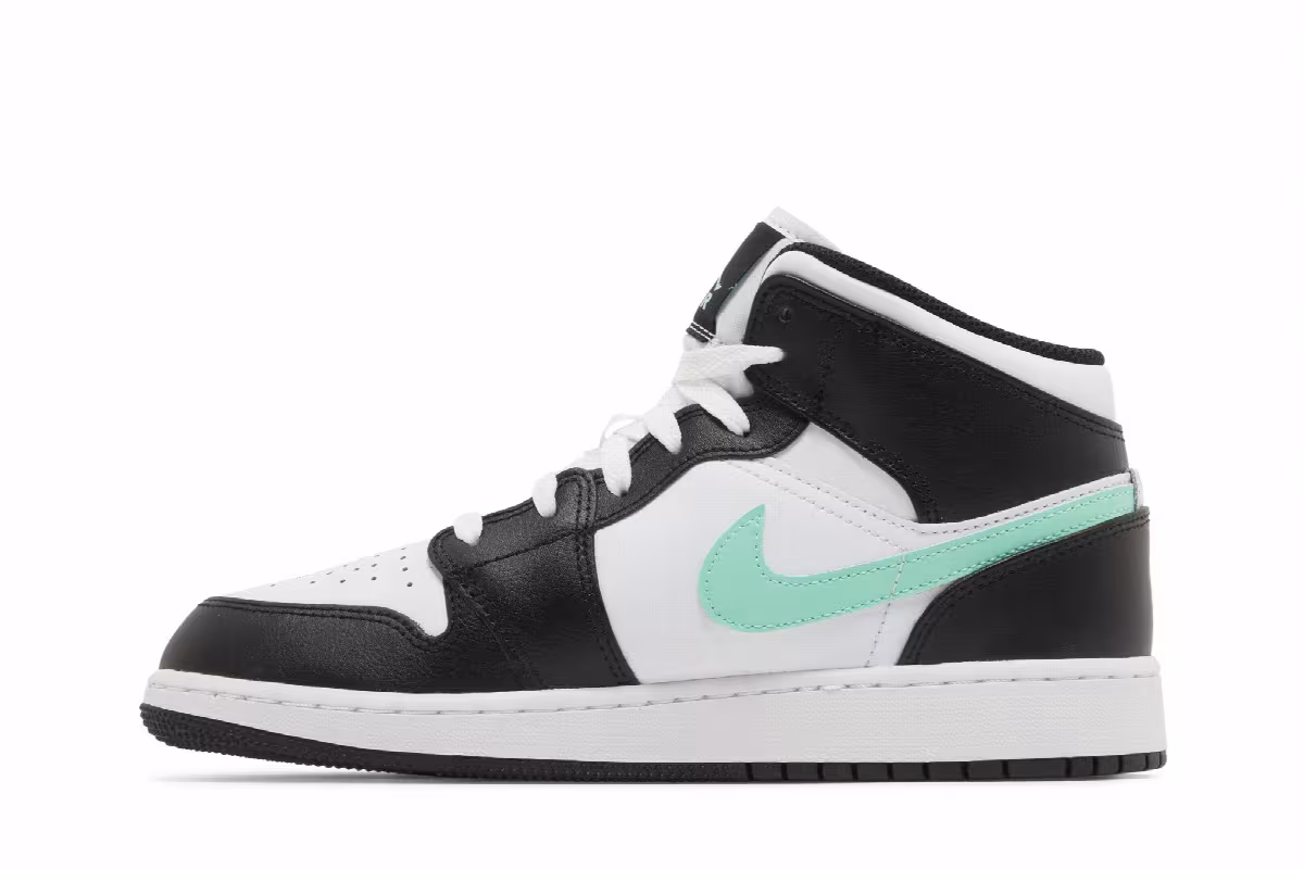 Air Jordan 1 Mid GS Green Glow, view 4