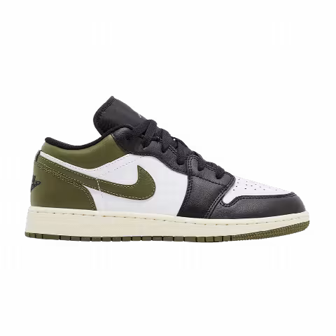 Air Jordan 1 Low GS 'Black Toe Medium Olive'