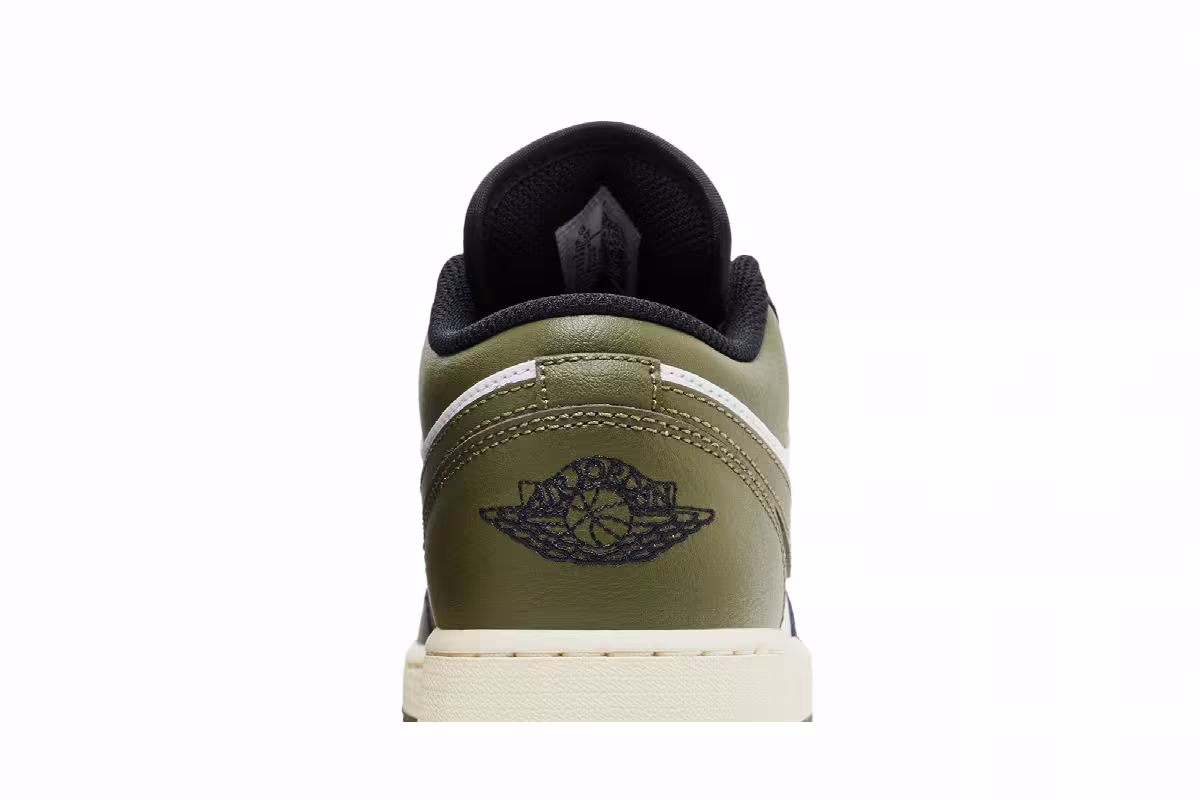 Air Jordan 1 Low GS Black Toe Medium Olive, view 8