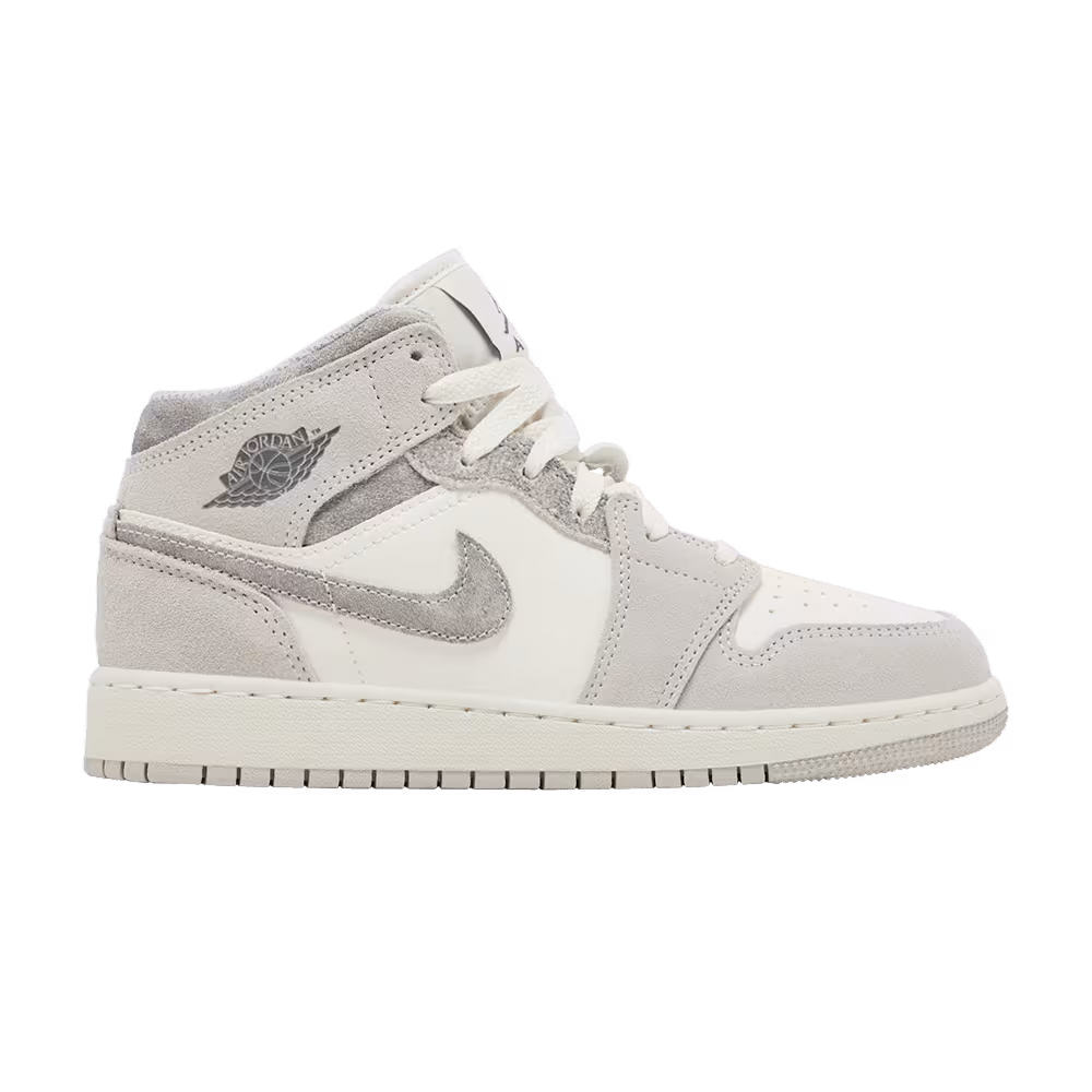 Air Jordan 1 Mid SE GS Neutral Grey Sail