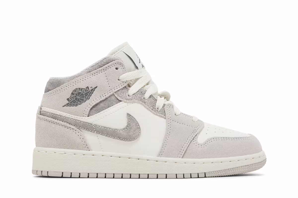 Air Jordan 1 Mid SE GS Neutral Grey Sail, view 2