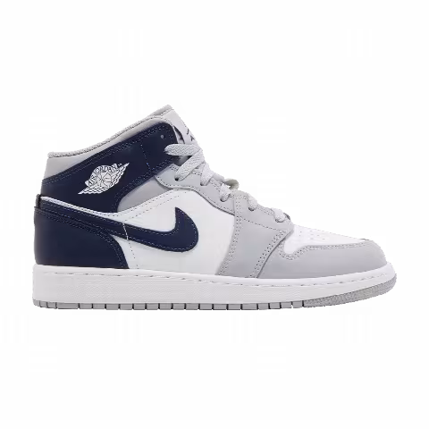 Air Jordan 1 Mid GS 'Wolf Grey Midnight Navy'