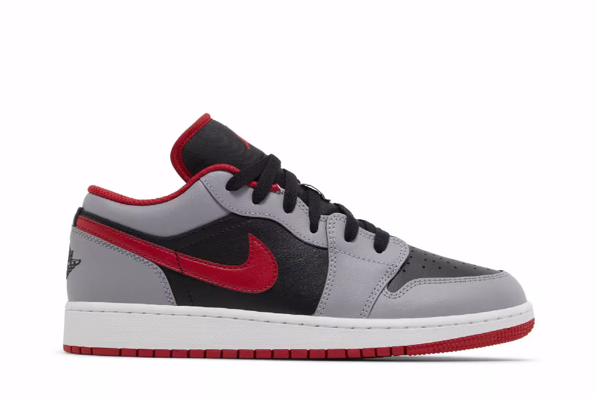 Air Jordan 1 Low GS Cement Fire Red, view 2